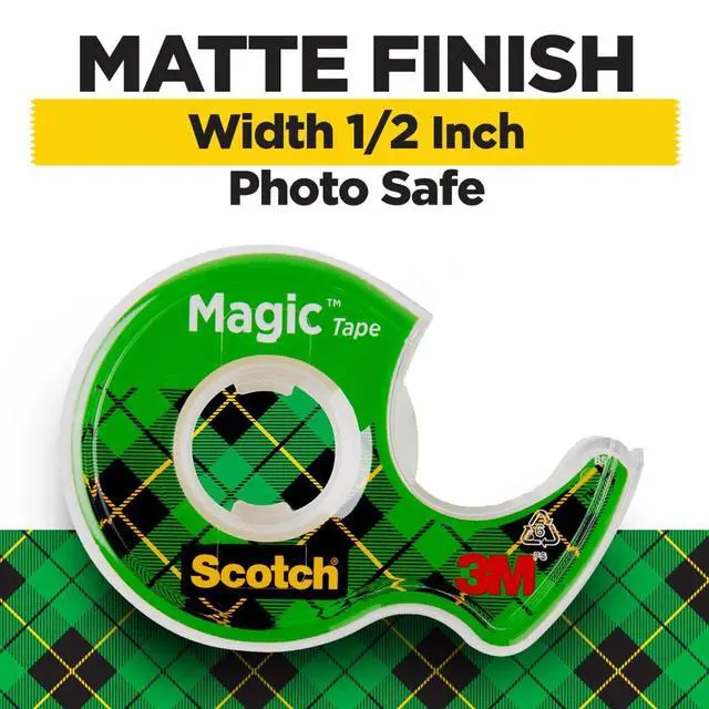 Alt view image 2 of 7 - Tape 2 Rolls, 1/2 x 450 Each Invisible Matte Finish Office Tape (Photo Safe, Write-On) 2-Pack