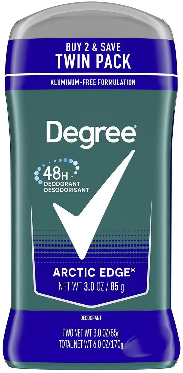 Main image of Men Original Deodorant 48-Hour Odor Protection Arctic Edge Deodorant For Men 3 oz, Twin Pack