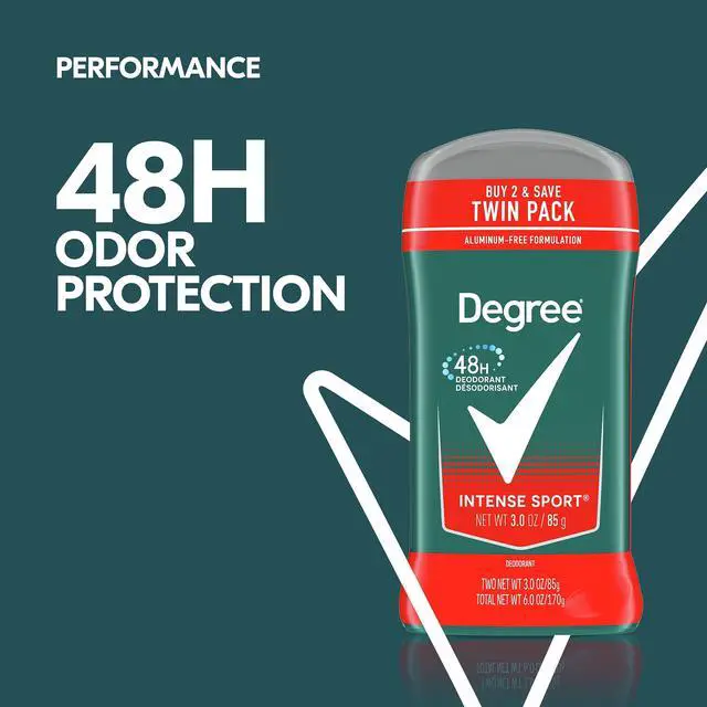 Alt view image 2 of 4 - Men Original Protection Deodorant Intense Sport 2 Count 48-Hour Odor Protection Deodorant for Men 3 oz