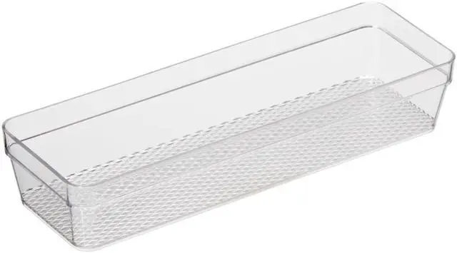Main image of Clear Drawer Organizer - 3" X 9.5" - Ideal for Organizing Kitchen Drawers, Office, Desk, Silverware, Kitchen Utensils, Cosmetics and Bathrooms