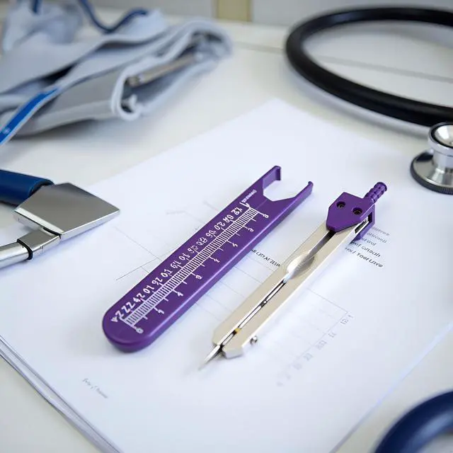 Alt view image 2 of 7 - Purple EKG Calipers Measuring Tool, ECG Calipers Measuring Tool,Caliper Divider for Measuring Electrocardiographs Nurse Or Doctor Electrocardiogram Measuring Tool for Nursing,Calipers,Digital Calipers