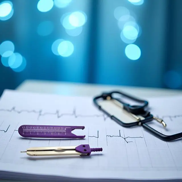 Alt view image 3 of 7 - Purple EKG Calipers Measuring Tool, ECG Calipers Measuring Tool,Caliper Divider for Measuring Electrocardiographs Nurse Or Doctor Electrocardiogram Measuring Tool for Nursing,Calipers,Digital Calipers