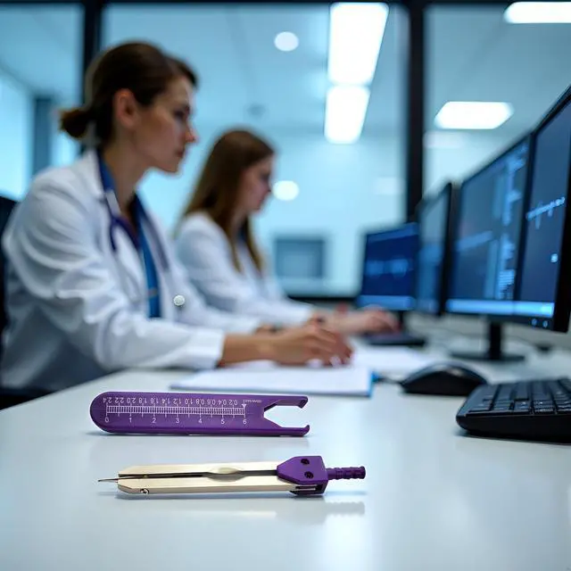 Alt view image 4 of 7 - Purple EKG Calipers Measuring Tool, ECG Calipers Measuring Tool,Caliper Divider for Measuring Electrocardiographs Nurse Or Doctor Electrocardiogram Measuring Tool for Nursing,Calipers,Digital Calipers
