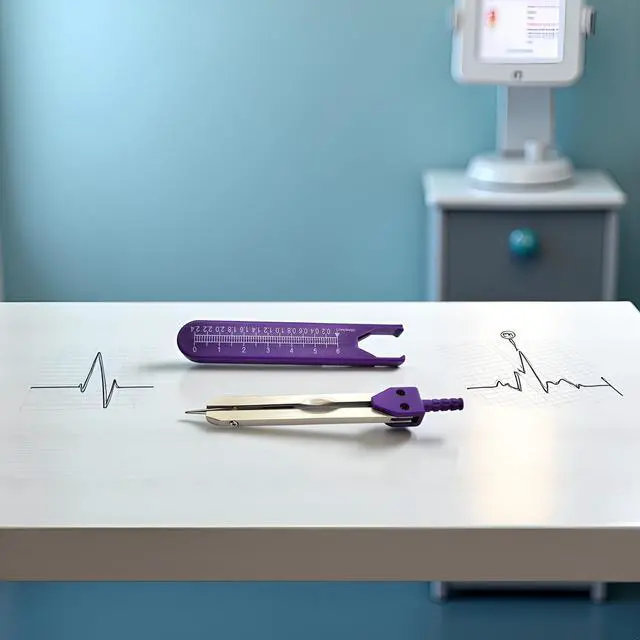 Alt view image 6 of 7 - Purple EKG Calipers Measuring Tool, ECG Calipers Measuring Tool,Caliper Divider for Measuring Electrocardiographs Nurse Or Doctor Electrocardiogram Measuring Tool for Nursing,Calipers,Digital Calipers