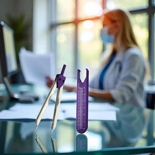 Alt view image 7 of 7 - Purple EKG Calipers Measuring Tool, ECG Caliper Divider for Measuring Electrocardiographs Nurse Or Doctor Electrocardiogram Measuring Tool for Nursing,Calipers,Digital Calipers