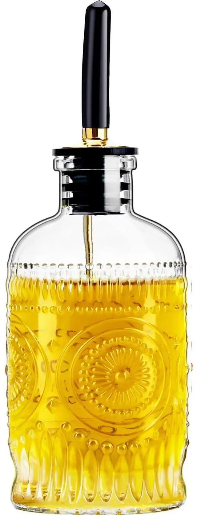 Main image of Olive Oil Dispenser Bottle for Kitchen with Metal Spout, Glass Oil Bottles 7OZ, Elegant Glass Cooking Dispenser for Kitchen
