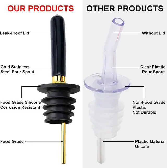 Alt view image 3 of 6 - Olive Oil Dispenser Bottle for Kitchen with Metal Spout, Glass Oil Bottles 7OZ, Elegant Glass Cooking Dispenser for Kitchen