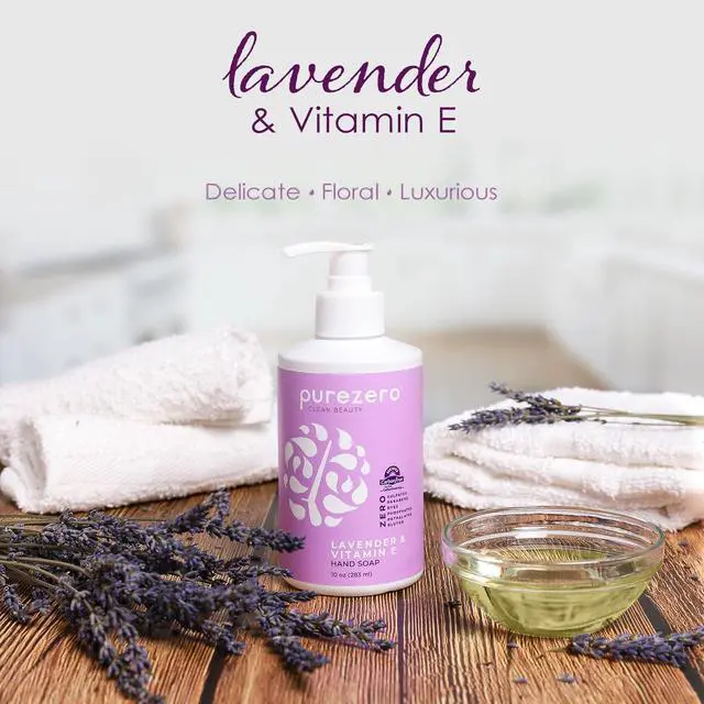 Alt view image 5 of 7 - Lavender & Vitamin E Hand Soap Soothing & Hydrating, Paraben-Free & Vegan Liquid Hand Wash for Bathroom or Kitchen, USA-Made, Cruelty-Free, 10 ounces (1 Pack)