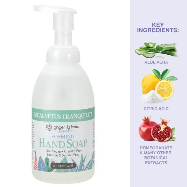 Alt view image 5 of 6 - Botanicals All-Purpose Foaming Hand Soap Refill, 100% Vegan & Cruelty-Free, Eucalyptus Tranquility Scent, 20 Fl Oz (Pack of 1)