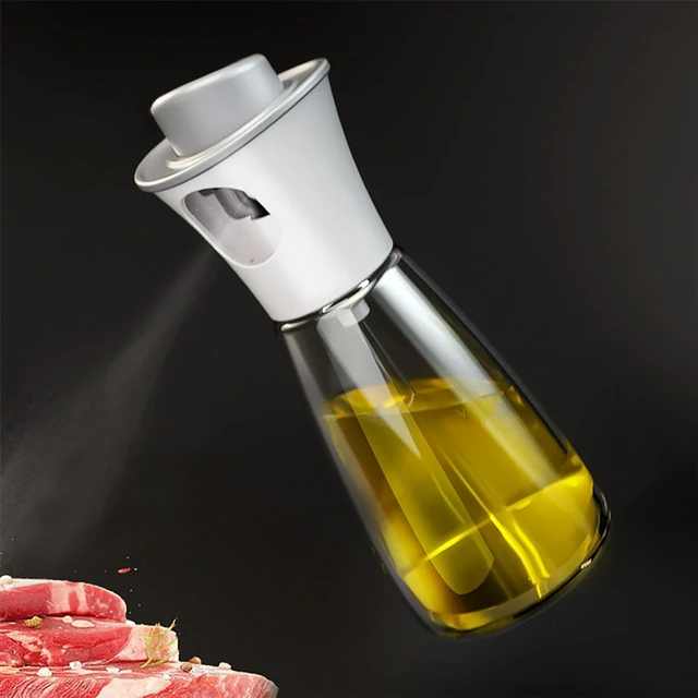 Main image of Oil Sprayer for Cooking, 6.09oz/180ml Glass Oil Dispenser Bottle Spray Lemon Juice Sprayer forSalad, Baking, Cleaning, Plants(white)