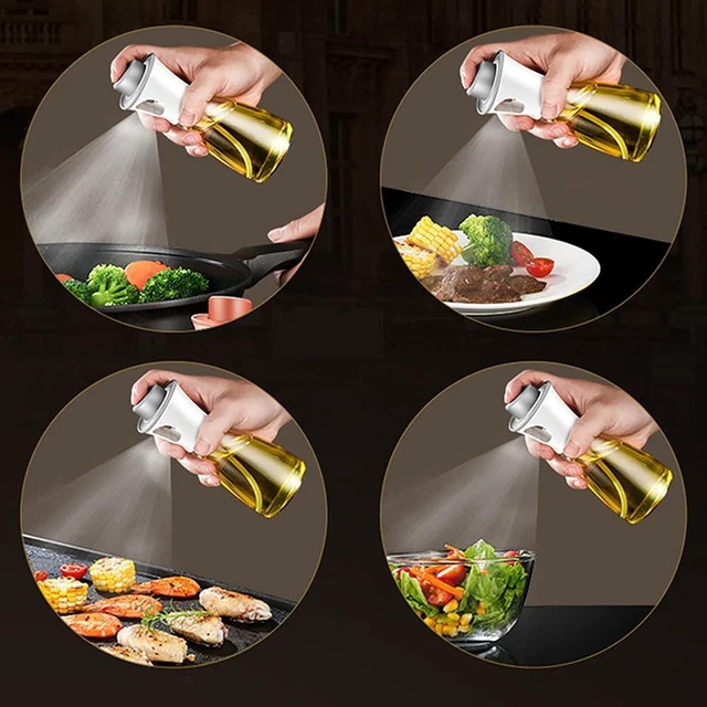 Alt view image 4 of 7 - Oil Sprayer for Cooking, 6.09oz/180ml Glass Oil Dispenser Bottle Spray Lemon Juice Sprayer forSalad, Baking, Cleaning, Plants(white)