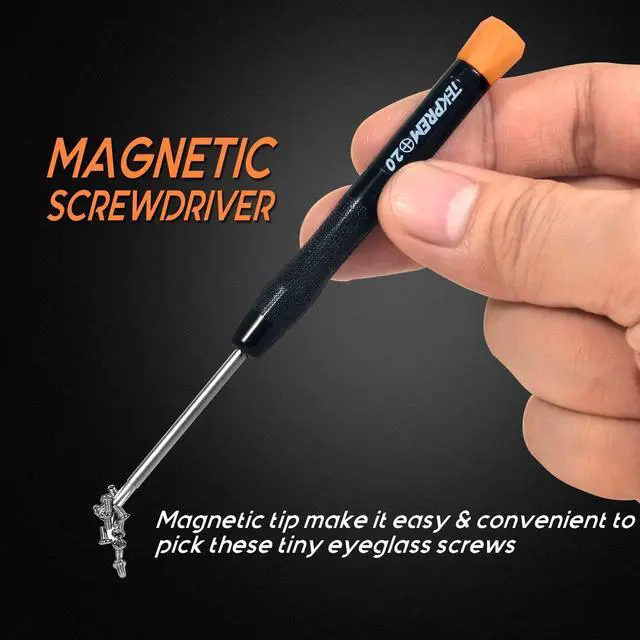 Alt view image 5 of 7 - Magnetic Eyeglass Repair Tool Kit, Eye Glasses Repairing Screwdriver Set with Compatible Eyeglass Screws,Silicone Nose Pads,Tweezer,Small Screwdriver for Eyeglasses,Sunglasses and Nose Pads