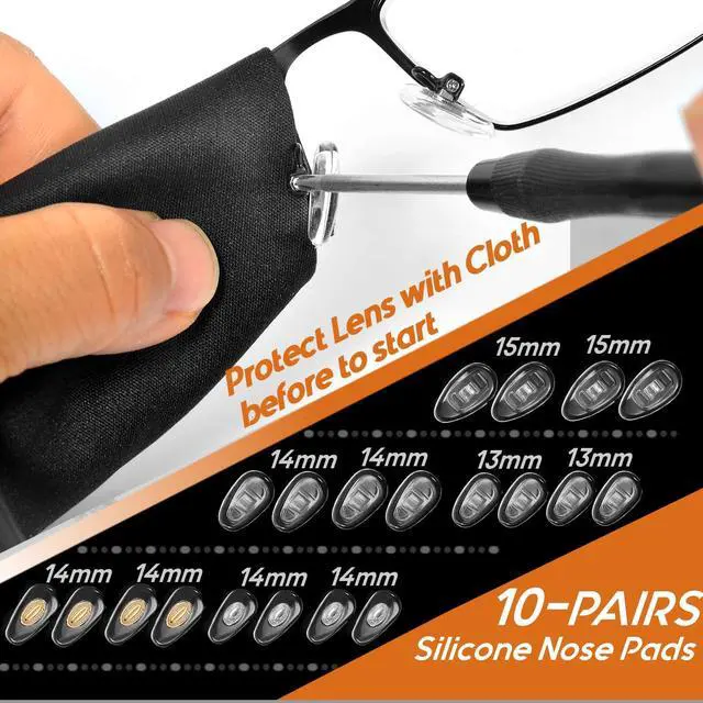 Alt view image 4 of 7 - Magnetic Eyeglass Repair Tool Kit, Eye Glasses Repairing Screwdriver Set with Compatible Eyeglass Screws,Silicone Nose Pads,Tweezer,Small Screwdriver for Eyeglasses,Sunglasses and Nose Pads