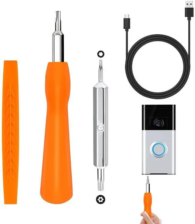 Main image of Ring Doorbell Screwdriver for ALL Models Ring Video Doorbell 4-in-1 Doorbell Maintenance Kit-Orange