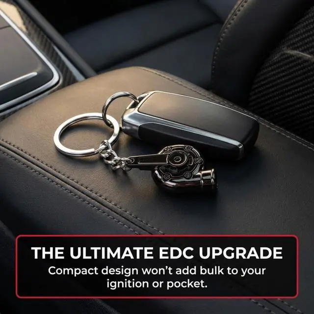 Alt view image 4 of 6 - Turbo Keychain for Car Keys Realistic Spinning Turbine Keys Ring, Cool Car Key Chain Accessory for Men & Women, Metal Keys Holder, Automotive Gift, Cute Keychains for Cars Enthusiasts