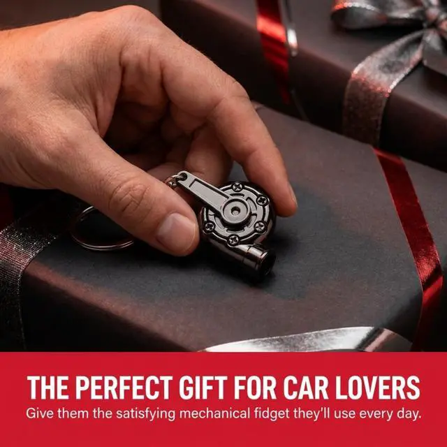 Alt view image 5 of 6 - Turbo Keychain for Car Keys Realistic Spinning Turbine Keys Ring, Cool Car Key Chain Accessory for Men & Women, Metal Keys Holder, Automotive Gift, Cute Keychains for Cars Enthusiasts