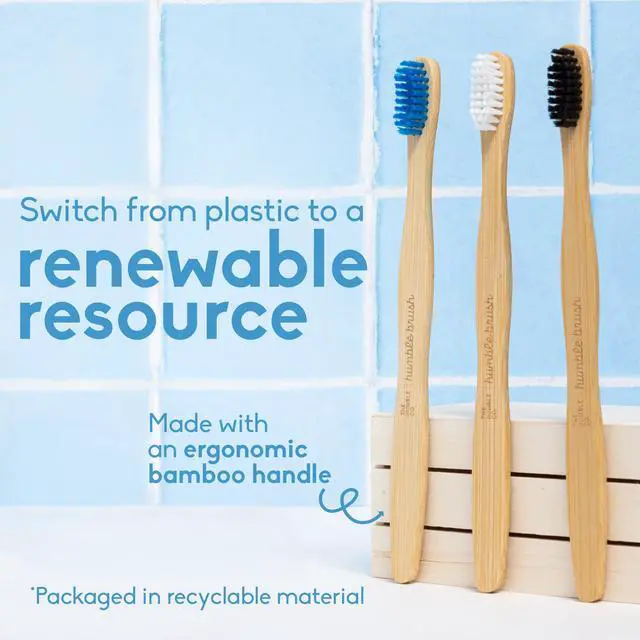 Alt view image 4 of 6 - Bamboo Toothbrushes, 5 Pack - Soft Bristles Natural Bamboo Toothbrush - BPA Free Soft Bristles for Sensitive Gums - Non-Toxic & Plastic Free Handle - Dental Oral Care & Hygiene