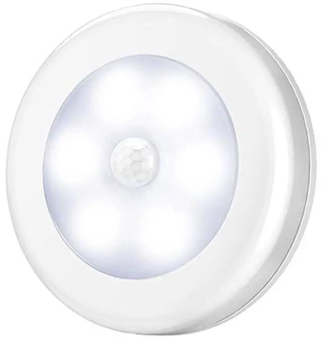 Main image of Motion Sensor Night Light, Portable LED Light, Cordless Lamp, Battery Operated Wall Sconces for Corridor, Stairs, Wardrobe, Cabinet, Bedroom, Washroom, Backyard, Garages (White)