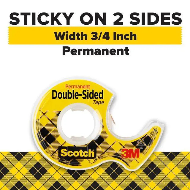 Alt view image 2 of 7 - Double-Sided Removable Tape with Dispenser, 3/4-Inch x 400-Inch, Clear 1-Pack