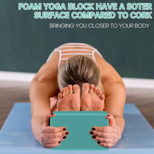 Alt view image 5 of 7 - Yoga Block - Unsupported Latex Eva foam - Soft non slip surface with bevel for yoga, pilates, meditation - Yoga accessories for stability, balance and deep stretching(1 pack Fruit Blue)