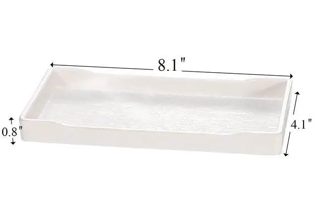Alt view image 7 of 7 - Small White Mini Tray (8 inch x 4 inch)
