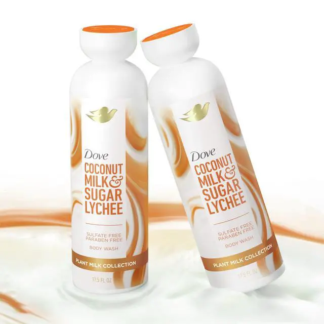 Alt view image 4 of 6 - Plant Milk Body Wash Coconut & Lychee, 17.5 fl oz I Plant milk body wash with coconut milk blend and tropical lychee scent for soft, moisturized and healthy-looking skin