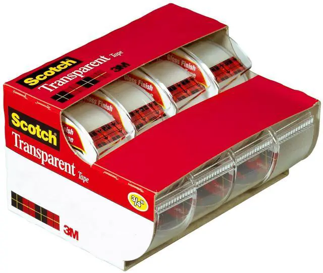 Alt view image 2 of 7 - Transparent Tape, Versatile, Clear Tape Engineered for Office and Home Use, 3/4 x 850 Inches, 4 Dispensered Rolls