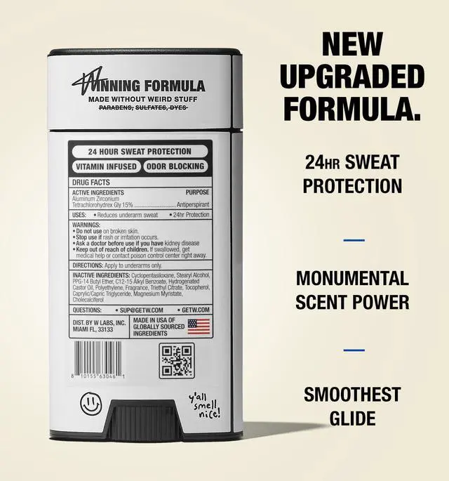 Alt view image 2 of 7 - By Jake Paul Men's Antiperspirant, 24 Hour Sweat Protection & Odor Blocking, Vitamin-Infused New Formula, Deodorant for Men, Fresh Ice Scent, 2.6 oz