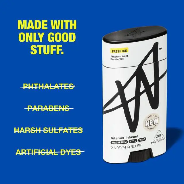 Alt view image 3 of 7 - By Jake Paul Men's Antiperspirant, 24 Hour Sweat Protection & Odor Blocking, Vitamin-Infused New Formula, Deodorant for Men, Fresh Ice Scent, 2.6 oz