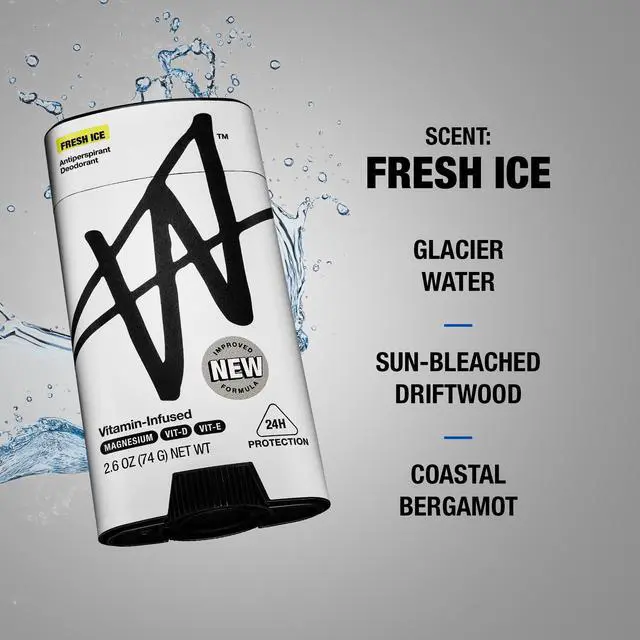 Alt view image 4 of 7 - By Jake Paul Men's Antiperspirant, 24 Hour Sweat Protection & Odor Blocking, Vitamin-Infused New Formula, Deodorant for Men, Fresh Ice Scent, 2.6 oz
