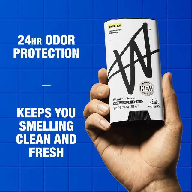 Alt view image 6 of 7 - By Jake Paul Men's Antiperspirant, 24 Hour Sweat Protection & Odor Blocking, Vitamin-Infused New Formula, Deodorant for Men, Fresh Ice Scent, 2.6 oz