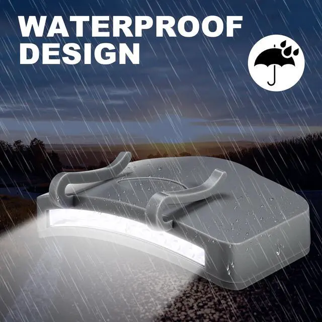 Alt view image 4 of 7 - 2 Pcs Hat Light Clip 11 LED Hat Lights Clip on Headlamp Battery Powered Brim Lamp Gray Waterproof Ultra Bright Headgear Flashlight for Hunting Camping Fishing Hiking