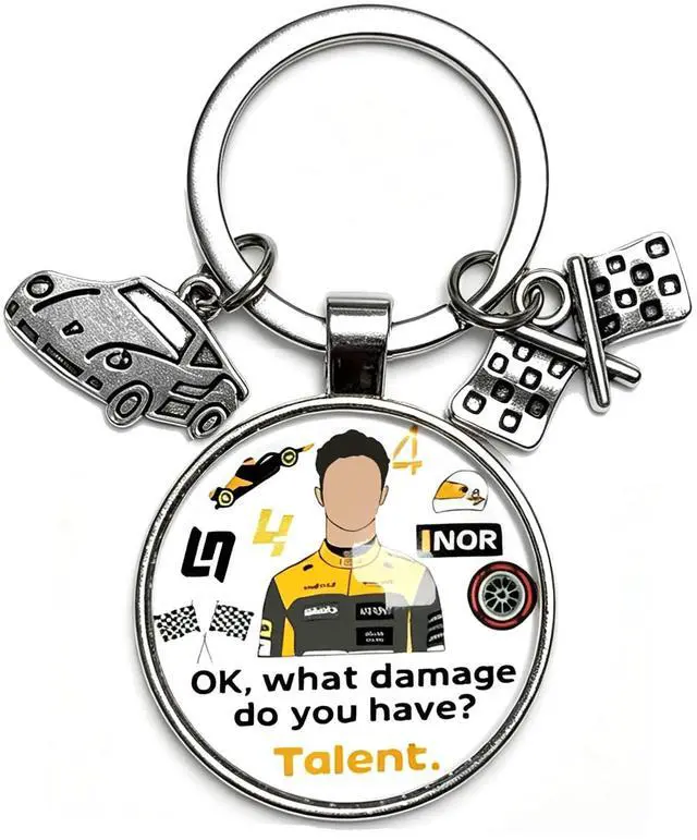 Main image of Racing Gift Keychain Race Enthusiast Gift Christmas Birthday Gifts for F1 Motorcycle Rooster Lovers Motorsport Gift Race Car Gift Ideas for Men Boys Dad Husband Boyfriend Dirt Bike Drag Car Lover