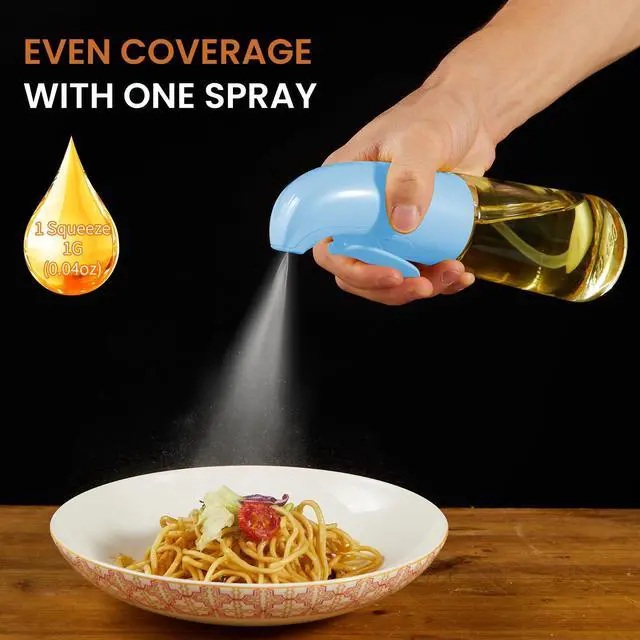 Alt view image 4 of 7 - Oil Sprayer for Cooking, Olive Oil Sprayer Mister, Olive Oil Spray Bottle for Cooking, Salads, BBQs and More (Blue)