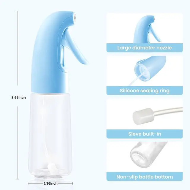 Alt view image 7 of 7 - Oil Sprayer for Cooking, Olive Oil Sprayer Mister, Olive Oil Spray Bottle for Cooking, Salads, BBQs and More (Blue)