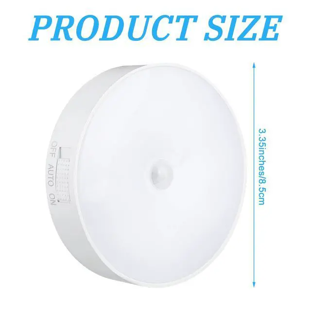 Alt view image 2 of 6 - 1 Pcs Magnetic Cruise Ship Motion Sensor Light with USB Cable LED Rechargeable Night Light Battery Nightlight Safe Cordless Nightlight for Cruise Ship Cabin Hallway Bathroom (White)