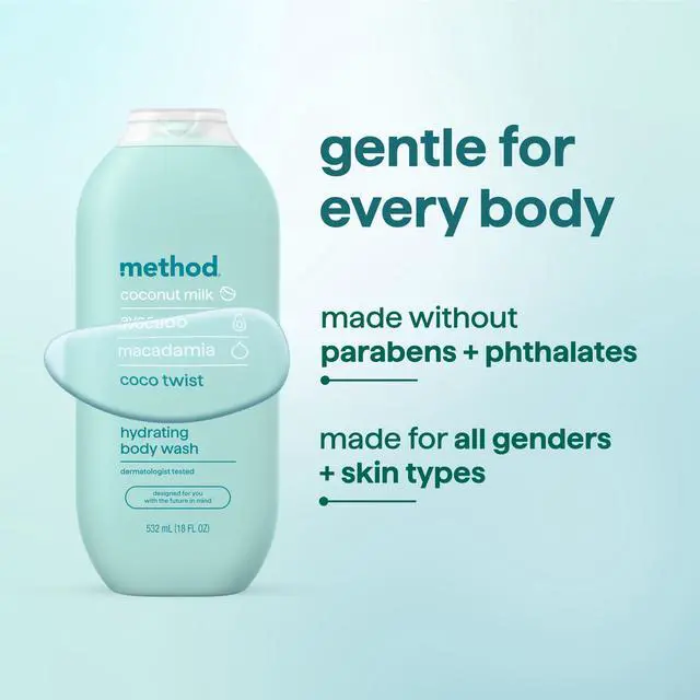 Alt view image 6 of 7 - Body Wash, Coco Twist - Leaves Skin Feeling Soft & Moisturized, Made Without Parabens, Notes of Coconut Milk, Avocado & Macadamia, 18 fl oz