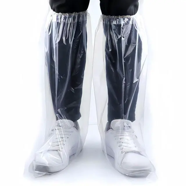 Main image of 16 PCS Shoe Covers Disposable Non Slip,Thickened Waterproof Shoes Covers,19 inch Tall,Long Plastic Waterproof Shoes and Boots for Rain Covers Thicken Shoe Protector for Men and Women (8 Pairs,Clear)