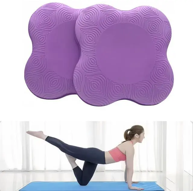Main image of Yoga Knee Guards (Set of 2) - Male and Female Yoga Props and Accessories for Fitness, Travel, Meditation, Kneeling, Balance, Floor, Pilates Pads for Knee and Elbow (Purple)