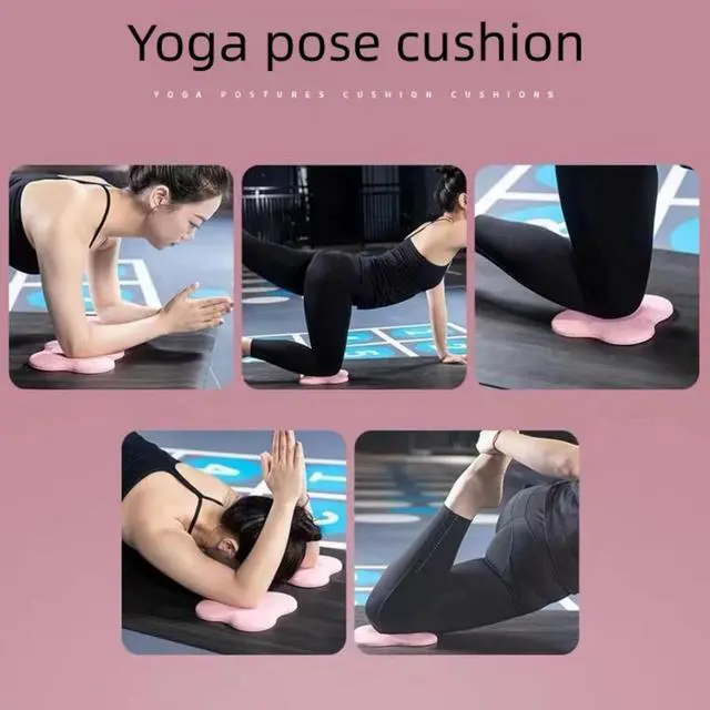 Alt view image 5 of 6 - Yoga Knee Guards (Set of 2) - Male and Female Yoga Props and Accessories for Fitness, Travel, Meditation, Kneeling, Balance, Floor, Pilates Pads for Knee and Elbow (Purple)