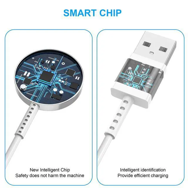Alt view image 4 of 7 - for Apple Watch Charger, 3.3FT Magnetic Charging Cable with USB A Wall Charger for Apple iWatch Series Ultra/10/9/8/7/6/SE/5/4/3/2, White