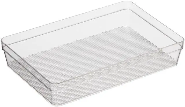 Main image of Drawer Organizer - 6" X 9" - Ideal for Organizing Kitchen Drawers, Office, Desk, Silverware, Kitchen Utensils, Cosmetics and Bathrooms, Rectangular, Clear, 1.0 Count