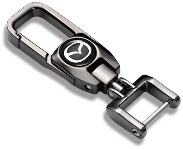 Main image of Metal Car Key Ring,for Mazda CX-3 CX-5 RX-7/RX-8 MX-5 Series Keychain Replacement Parts,Car Key Chain Key Chain for Men and Women Silver