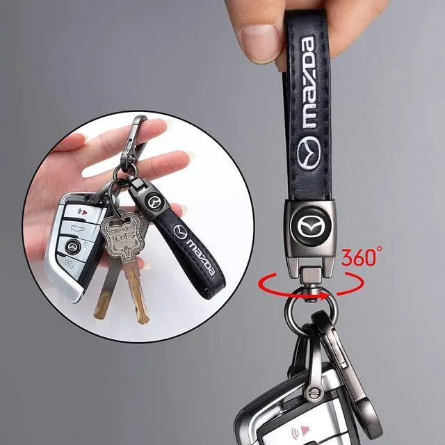 Alt view image 2 of 4 - Car Keychain for Mazda M2 M3 M5 M6 MX5 RX7 RX8 A8 CX9 MX6 R3 CX-5 CX-7 CX-8 Key Fob, Durable Key Ring for Men & Women, Universal Keyless Entry Accessory, Gift for Family