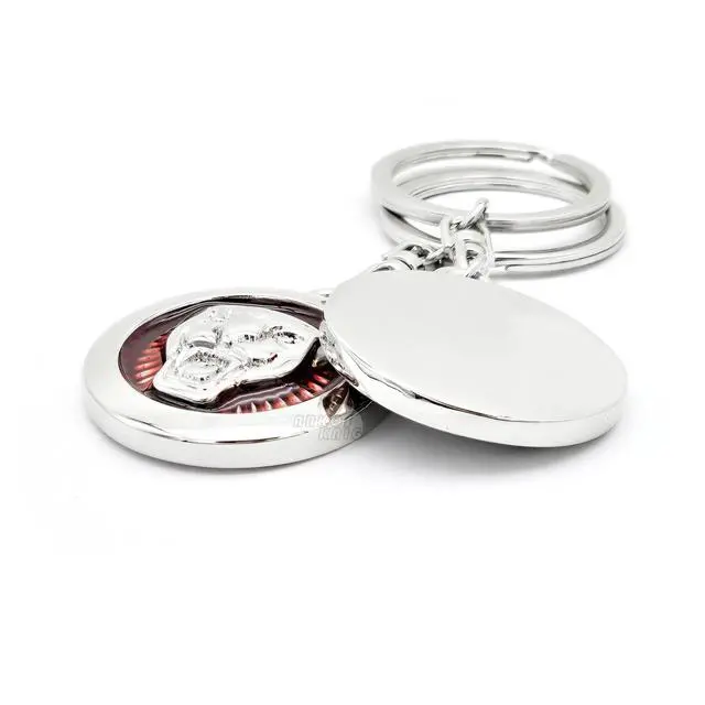 Alt view image 2 of 3 - Alloyed 3D Metal Car Keychain, Universal Size Keyring for Men and Women, Car Key Ring Gift (Red)