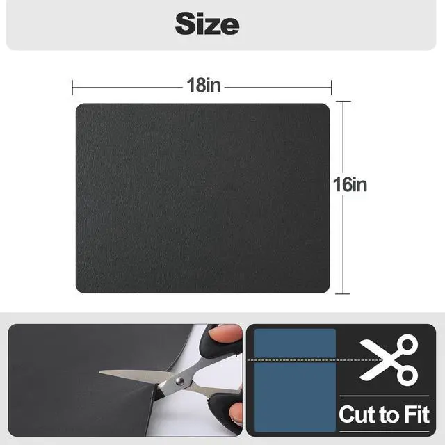 Alt view image 5 of 6 - Dish Drying Mat for Kitchen Counter | Coffee Bar Mat for Countertops | Heat Resistant Drainer Mat with Non-slip Rubber Backed | Hide Stain Kitchen Absorbent Draining Mat | Black 16"x18"