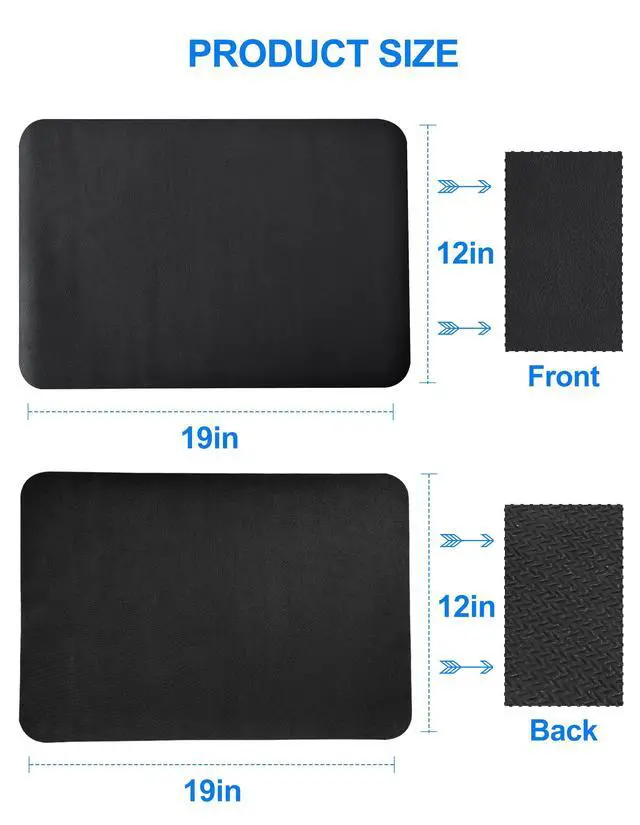 Alt view image 7 of 7 - Dish Drying Mat for Kitchen Counter, 12"x19" Dish Drying Pad with Non-slip Rubber Backed, Hide Stain Anti Absorbent for Kitchen Counter, Drying Mat for Coffee Machine Dish Rack (Black)