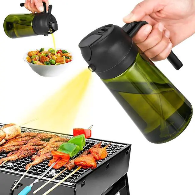 Main image of Kitchen Maiden 2 in 1 Oil Dispenser - 16 oz - Olive Green (Black)