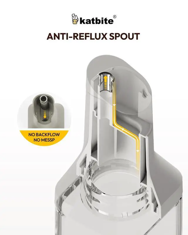 Alt view image 2 of 7 - 16oz Glass Olive Oil Dispenser Bottle for Kitchen Cooking - Leakproof Kitchen Essential with Precise Pouring Spout for Salad, Air Fryer, BBQ, Non-Stick Pans, Easy Refill and Use, Light Grey