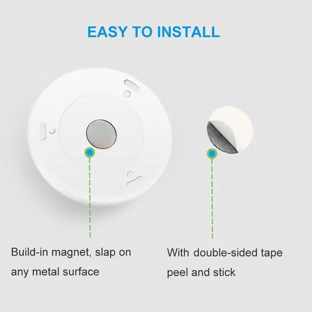 Alt view image 6 of 7 - Upgraded 3.15 Motion Sensor Light Indoor, Cordless Battery Powered Stick on LED Night Lights for Closet, Stair, Under Cabinet, Hallway, Kitchen (White - Pack of 3)